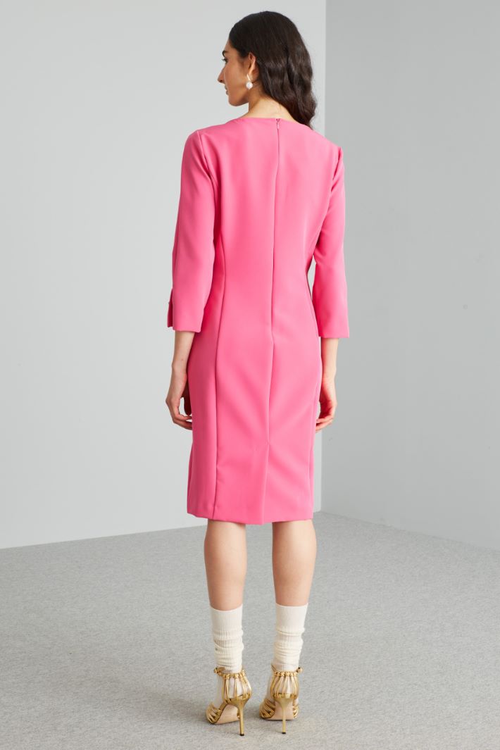 Tubino con maniche tre quarti - ROSA - Fashion Market - 4