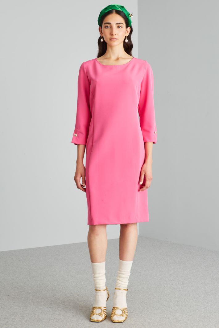 Tubino con maniche tre quarti - ROSA - Fashion Market