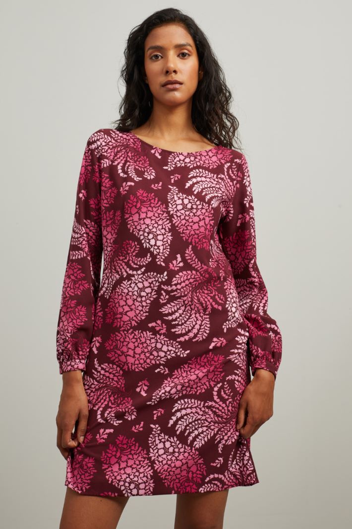 Abito in cady - BORDEAUX ROSA - Fashion Market - 2