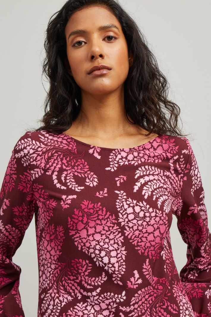 Abito in cady - BORDEAUX ROSA - Fashion Market - 3