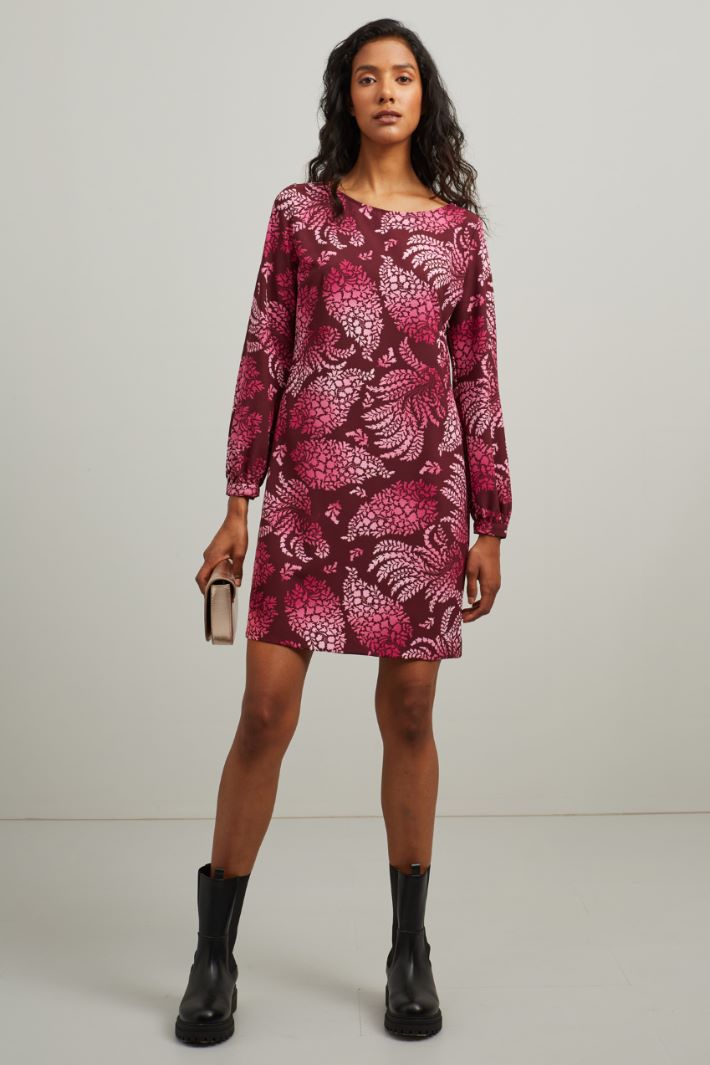 Abito in cady - BORDEAUX ROSA - Fashion Market