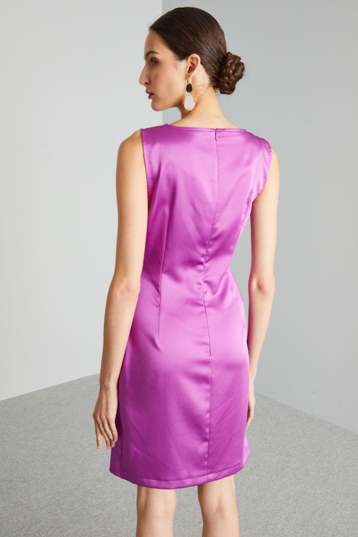 Tubino corto in raso - CICLAMINO - Fashion Market - 4