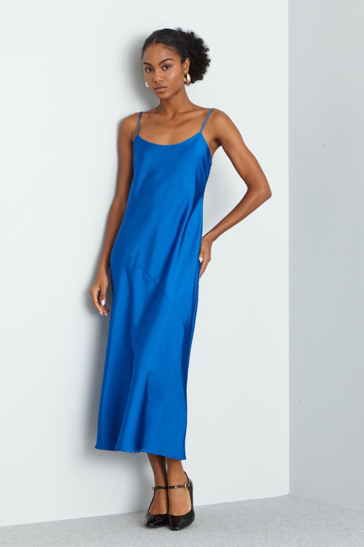 Abito in raso - BLU ELETTRICO - Fashion Market - 2