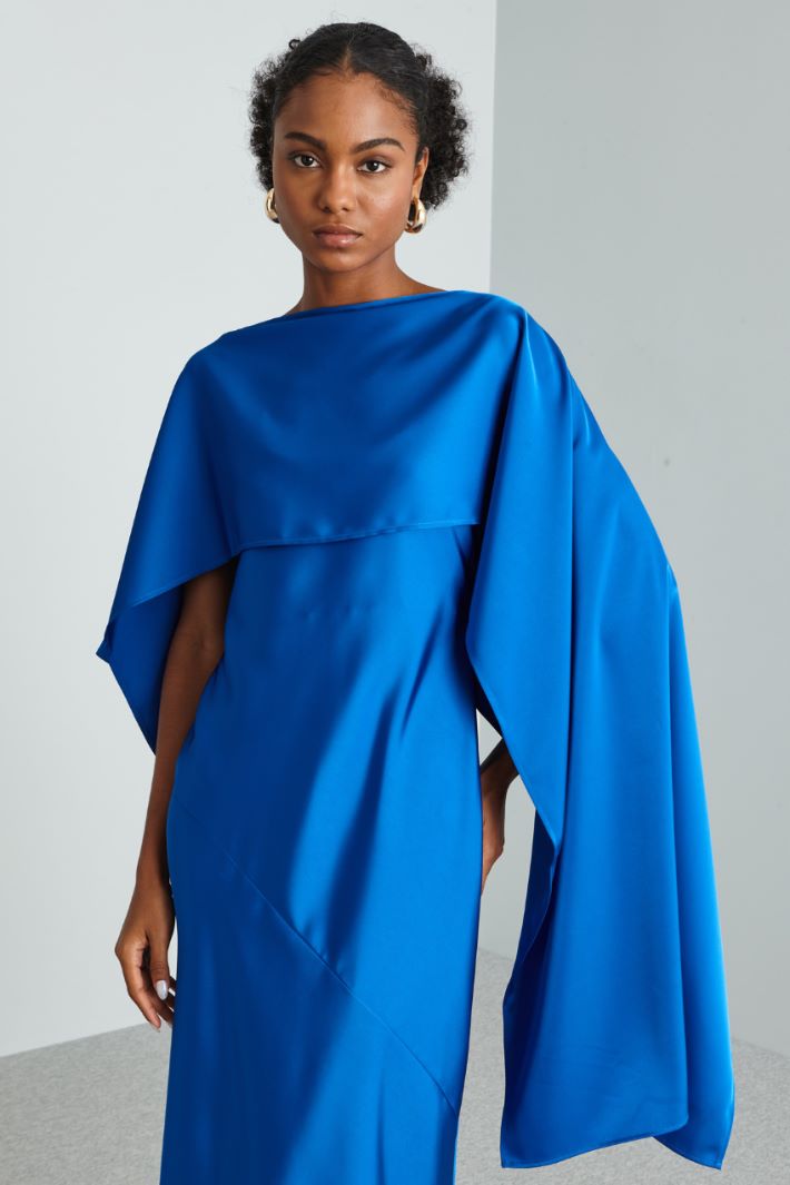 Abito in raso - BLU ELETTRICO - Fashion Market - 3