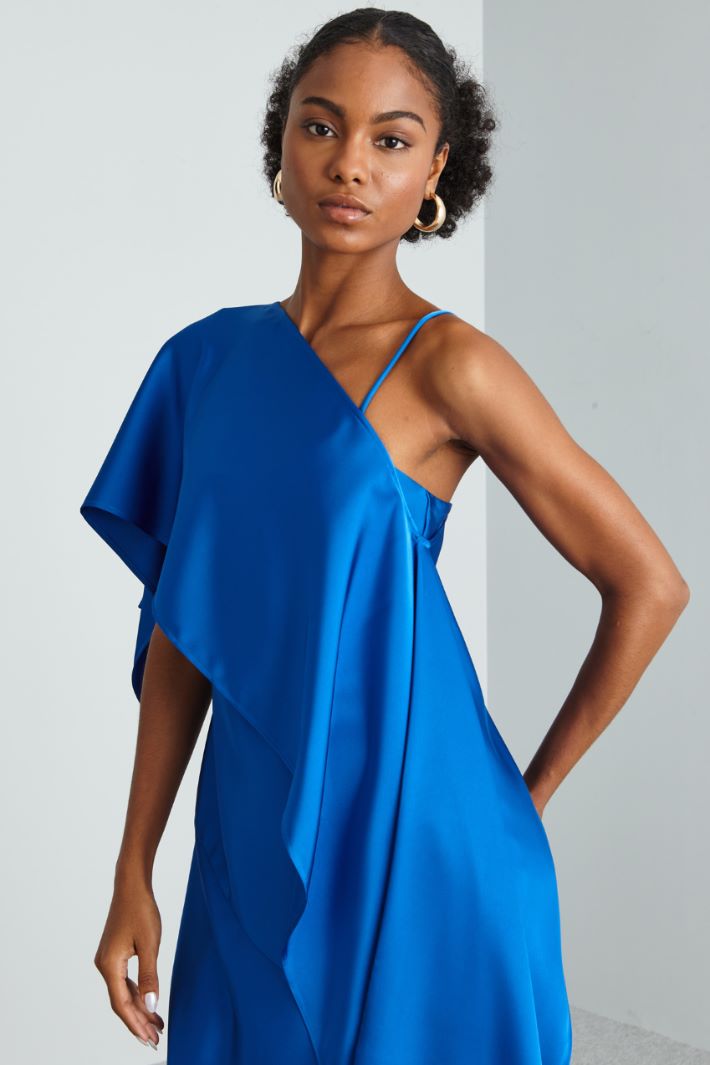 Abito in raso - BLU ELETTRICO - Fashion Market - 4