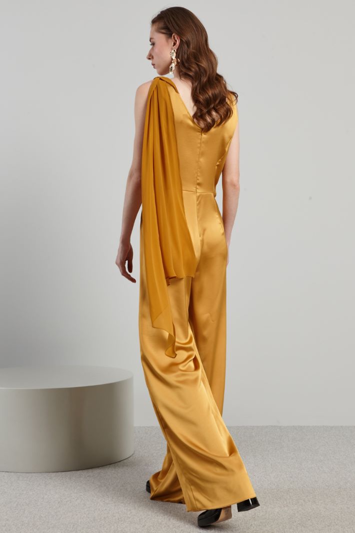 Tuta con maxi foulard - SENAPE - Fashion Market - 4