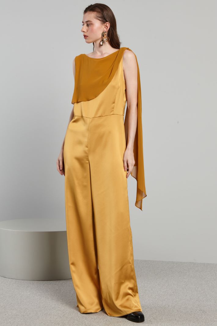 Tuta con maxi foulard - SENAPE - Fashion Market - 2
