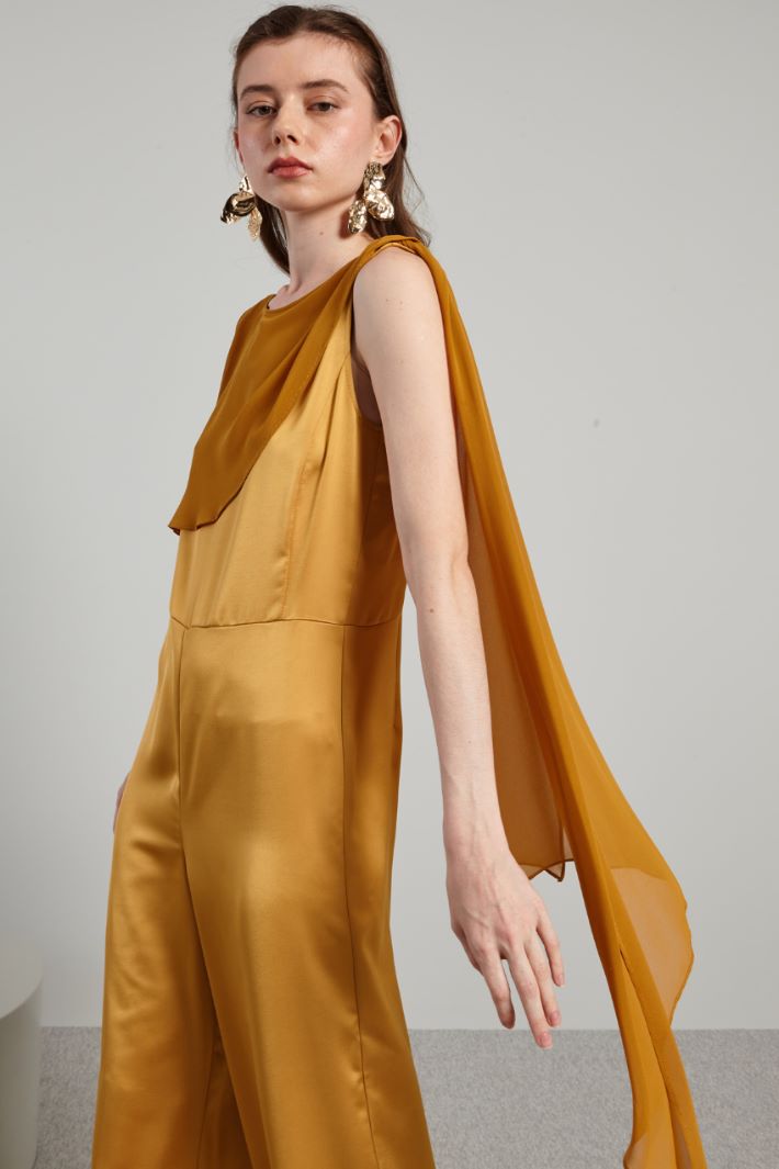 Tuta con maxi foulard - SENAPE - Fashion Market - 3
