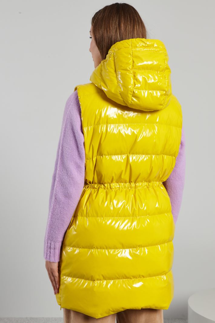 Gilet trapuntato in vernice - GIALLO - Fashion Market - 5