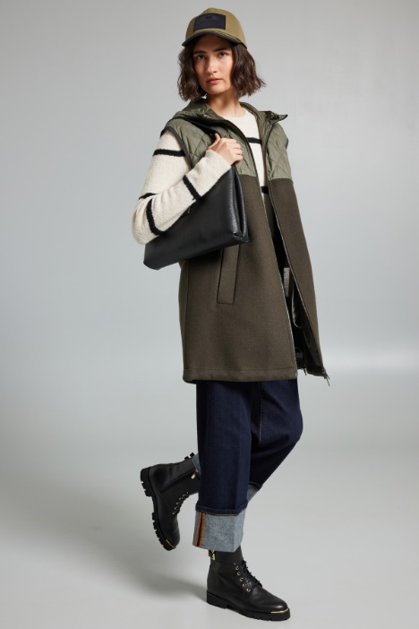 Gilet in raso e panno - Fashion Market
