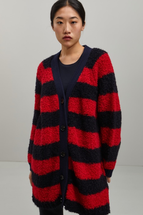 Cardigan in bouclé di alpaca - Fashion Market