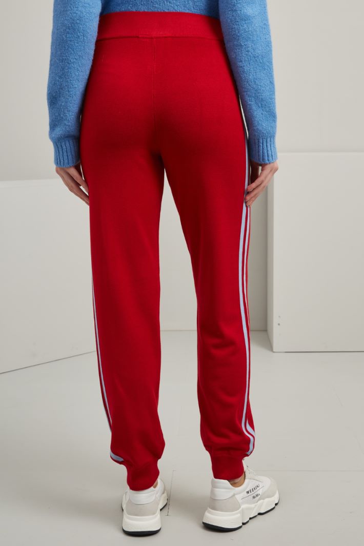 Jogger in viscosa - ROSSO CELESTE - Fashion Market - 4