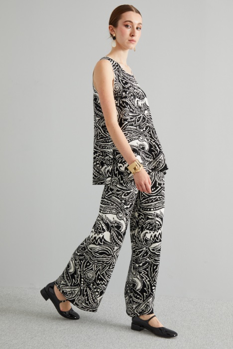 Pantaloni morbidi in jacquard - Fashion Market