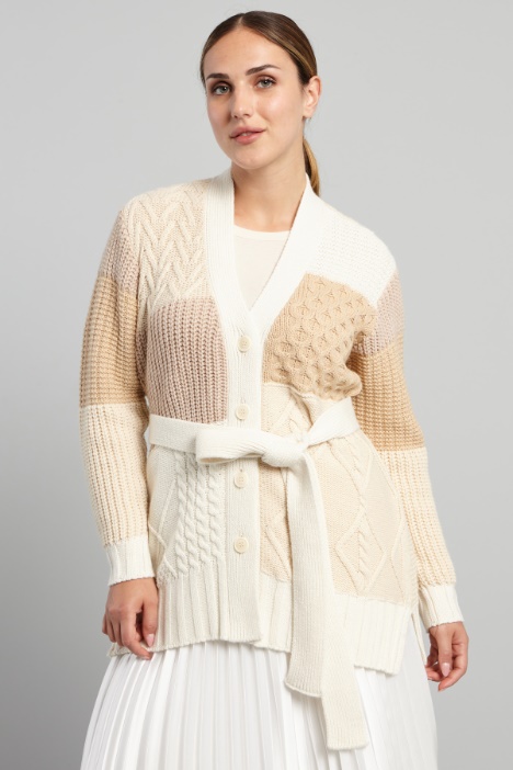 Cardigan con motivo a rilievo - Fashion Market