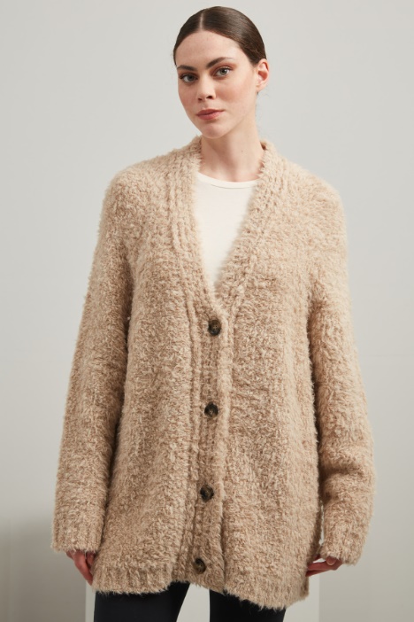 Cardigan in alpaca e lana - Fashion Market