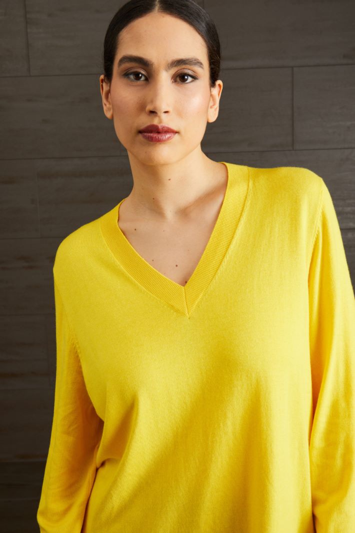 Maglia in di viscosa - GIALLO - Fashion Market - 3