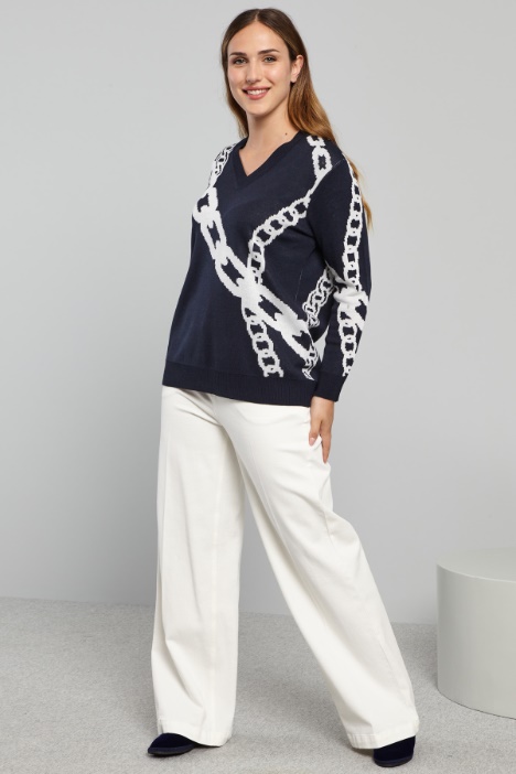 Maglia in lana jacquard - Fashion Market