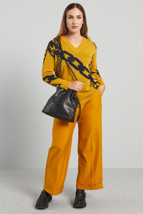 Maglia in lana jacquard - Fashion Market