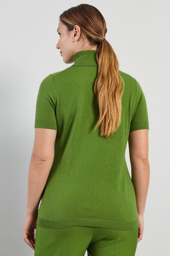 Maglia con collo alto - VERDE PRATO - Fashion Market - 4