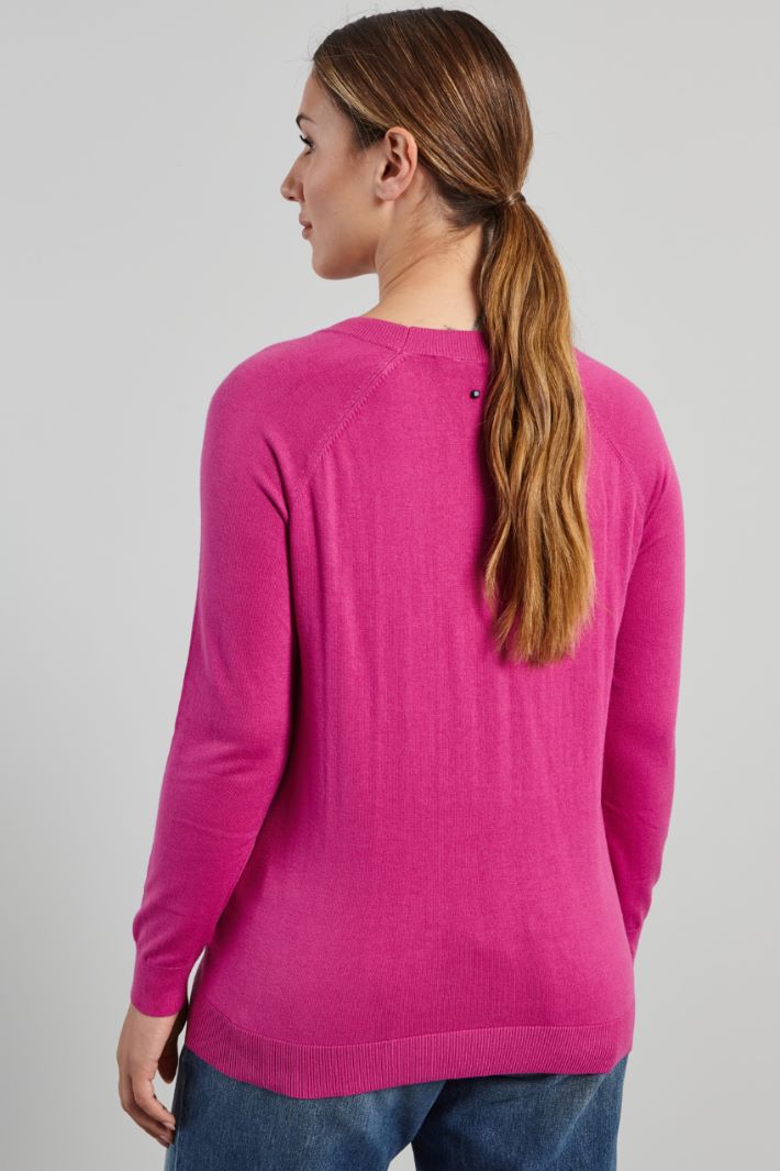 Maglia con maniche raglan - FUCSIA - Fashion Market - 4
