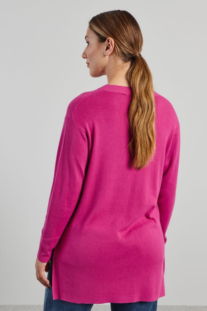 Maglia con spacchi  - FUCSIA - Fashion Market - 4