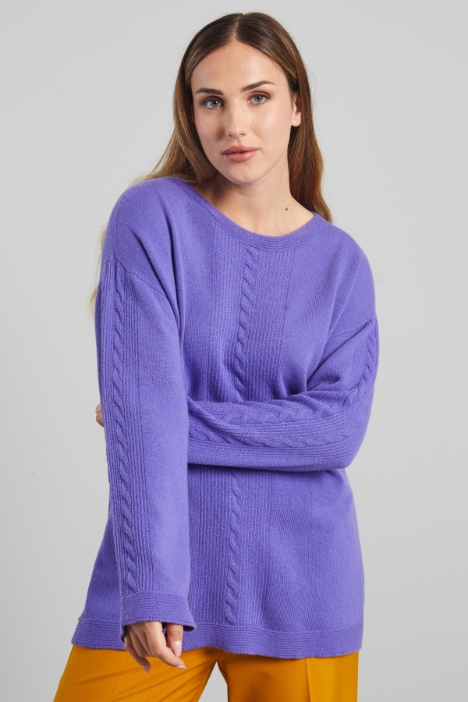 Maglia con motivo a trecce - Fashion Market