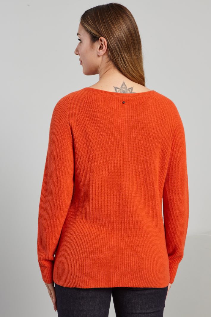Maglia a coste - ARANCIONE - Fashion Market - 4