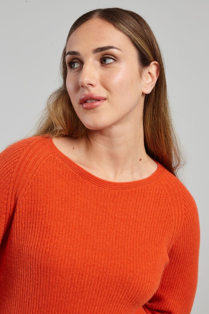 Maglia a coste - ARANCIONE - Fashion Market - 3