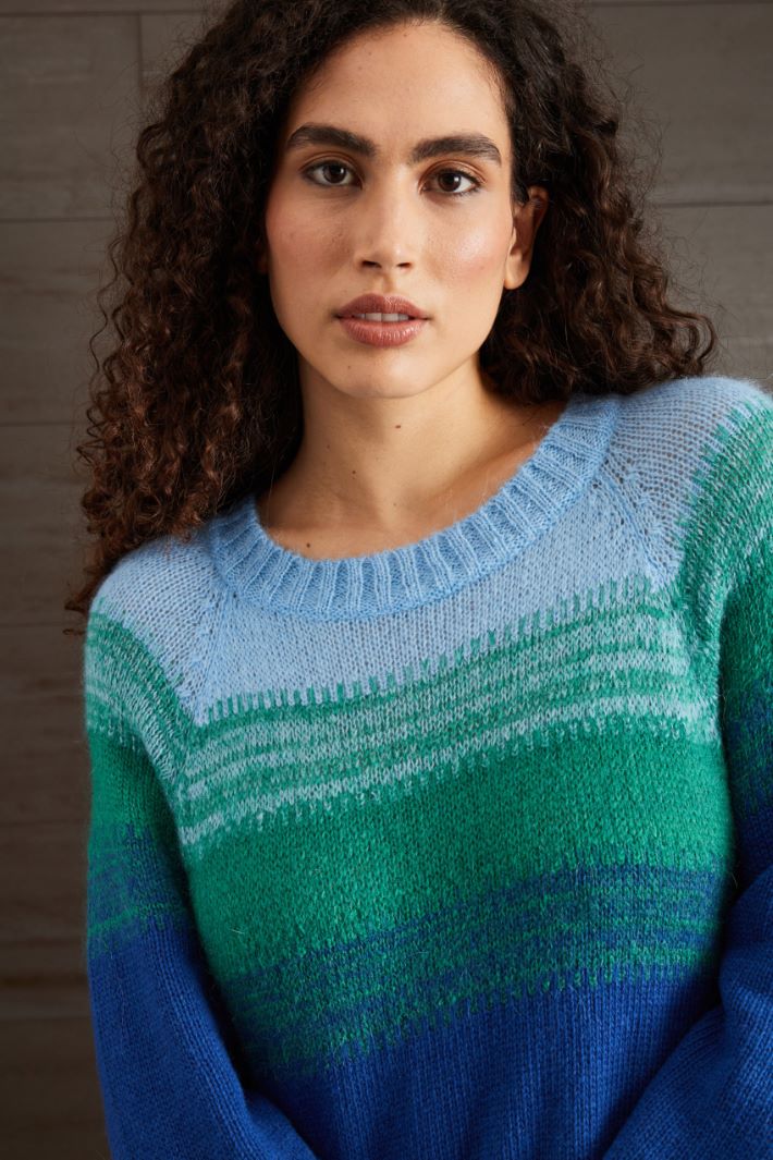Maglia in lana - BLUETTE VERDE AZZURRO - Fashion Market - 3