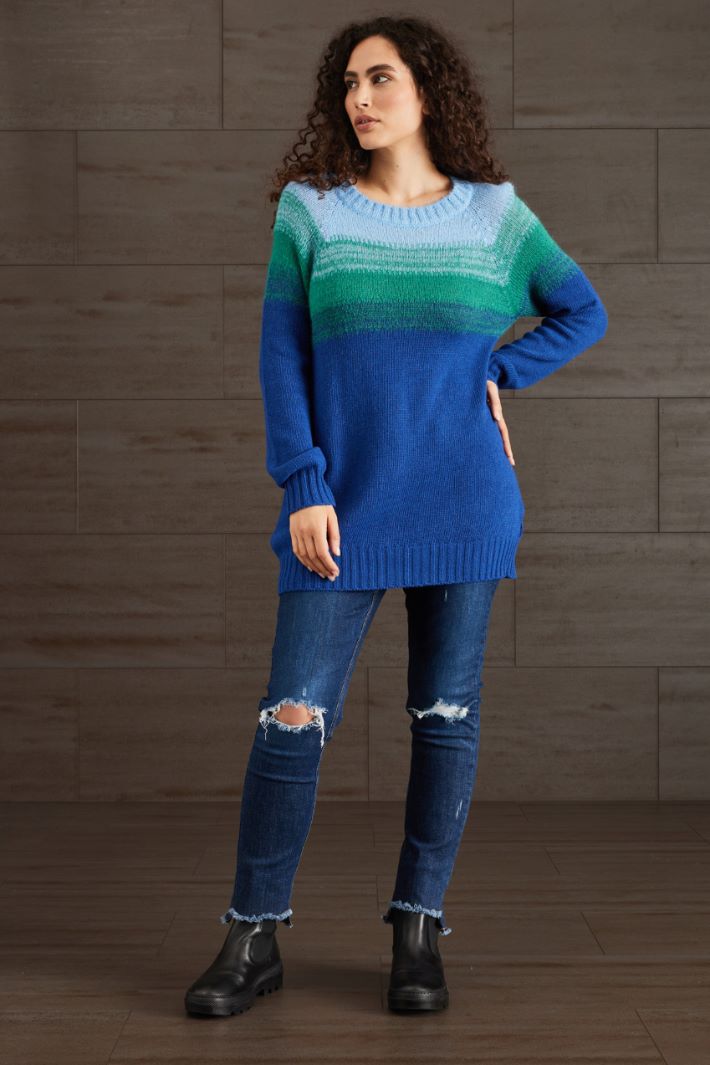 Maglia in lana - BLUETTE VERDE AZZURRO - Fashion Market