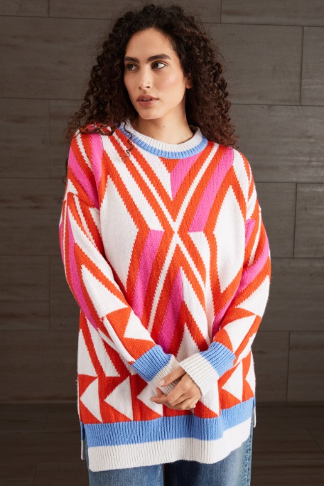 Maglia in lana jacquard - Fashion Market