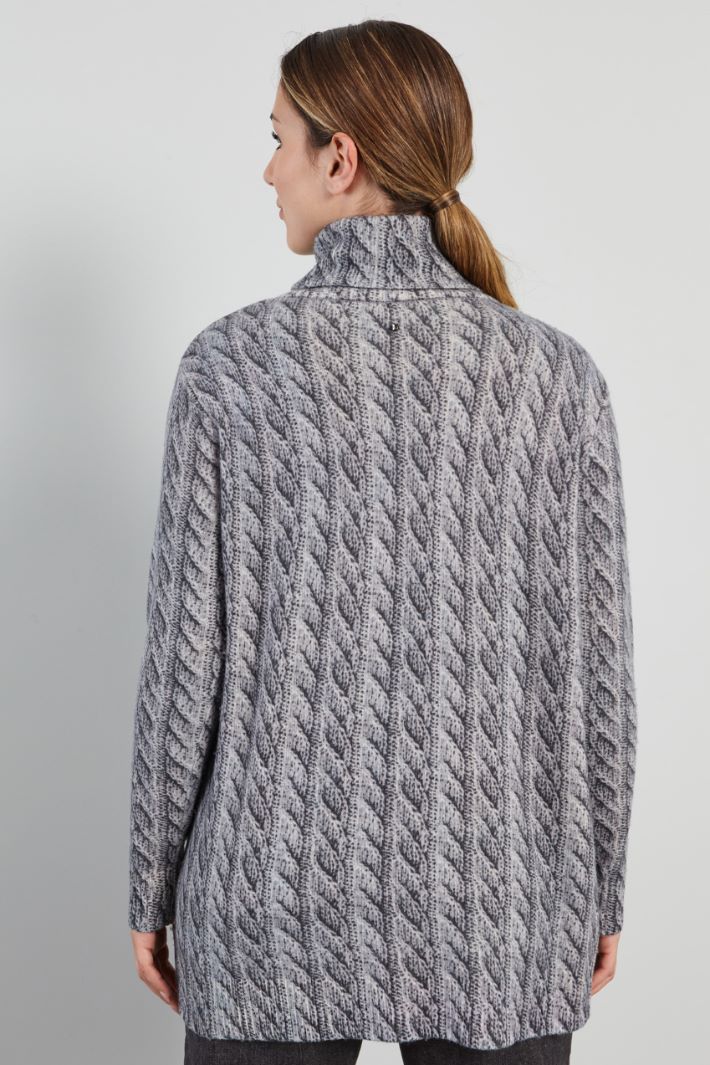 Maglia a collo alto stampata - GRIGIO - Fashion Market - 4