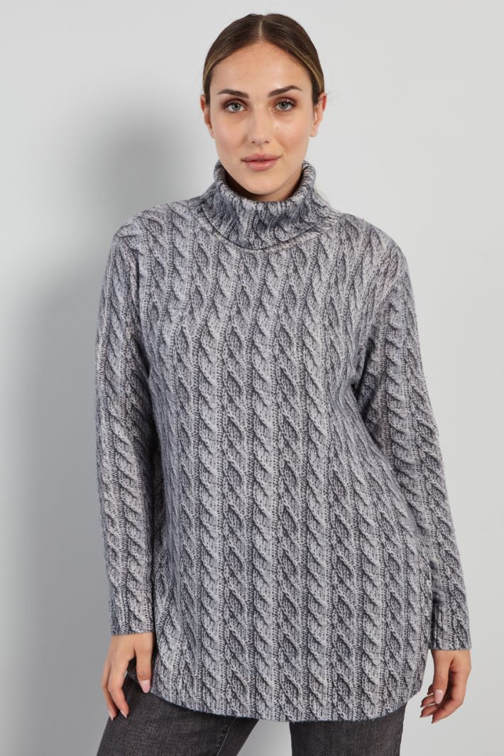 Maglia a collo alto stampata - GRIGIO - Fashion Market - 2