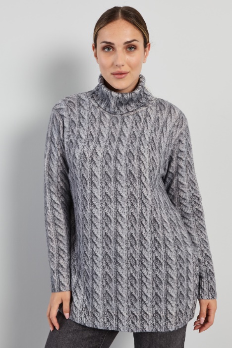 Maglia a collo alto stampata - Fashion Market