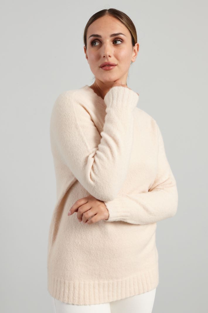 Maglia garzata in alpaca - ROSA BABY - Fashion Market - 2