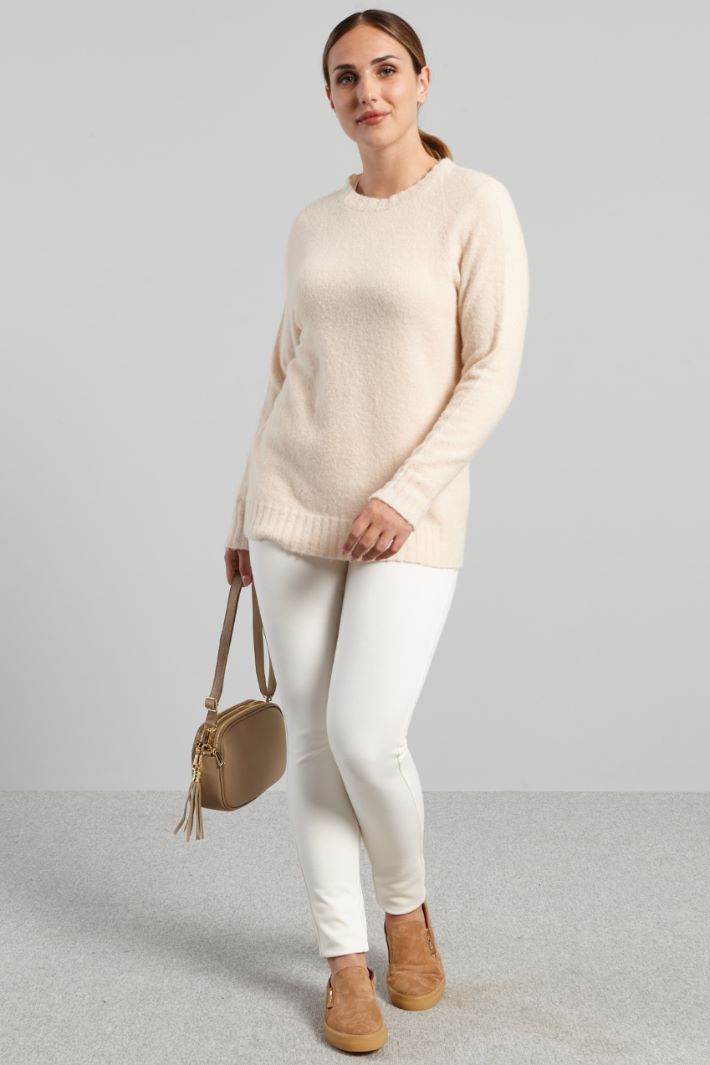 Maglia garzata in alpaca - ROSA BABY - Fashion Market