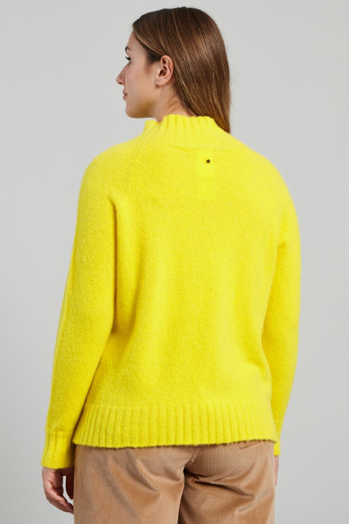 Maglia in misto alpaca - GIALLO SOLE - Fashion Market - 4