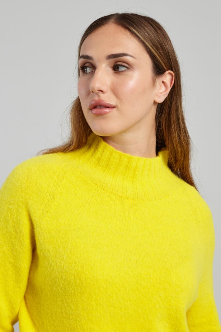 Maglia in misto alpaca - GIALLO SOLE - Fashion Market - 3