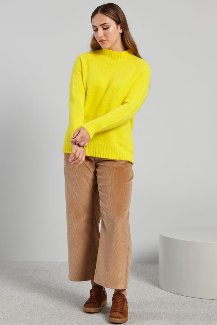 Maglia in misto alpaca - GIALLO SOLE - Fashion Market