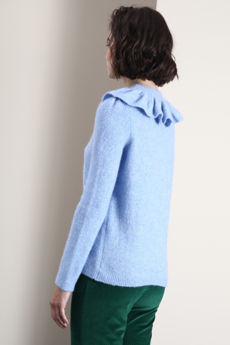 Maglia in alpaca con volant - Fashion Market
