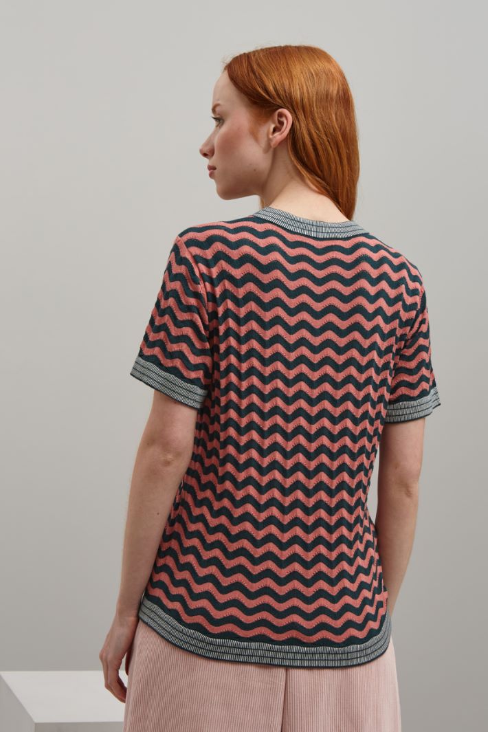 Maglia in viscosa - ROSA ANTICO PETROLIO - Fashion Market - 4
