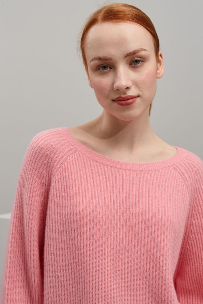 Maglia in puro cashmere - ROSA - Fashion Market - 4