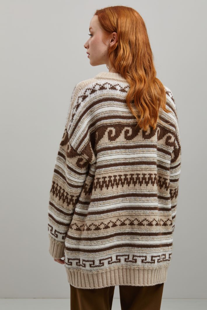 Maglia in lana  - NOCCIOLA MARRONE SCURO - Fashion Market - 4