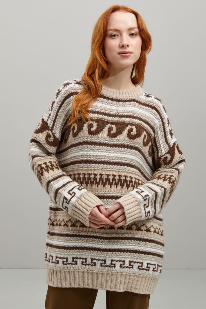 Maglia in lana  - NOCCIOLA MARRONE SCURO - Fashion Market - 2