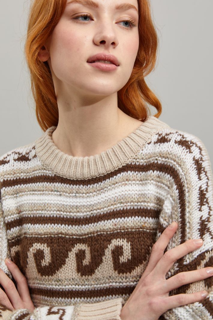 Maglia in lana  - NOCCIOLA MARRONE SCURO - Fashion Market - 3