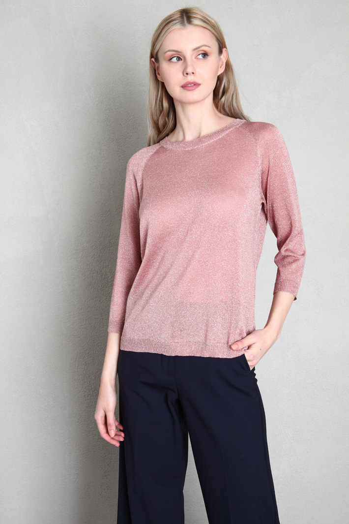 Maglia in filato lamè - ROSA - Fashion Market - 4