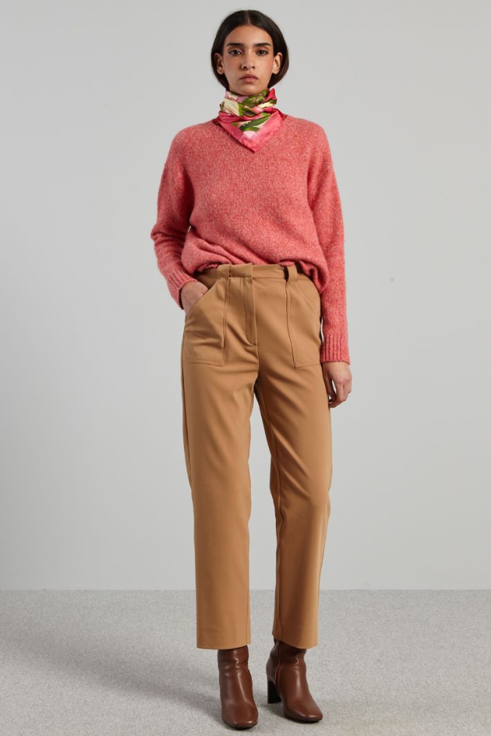 Maglia in filato melange - ROSA ANTICO - Fashion Market