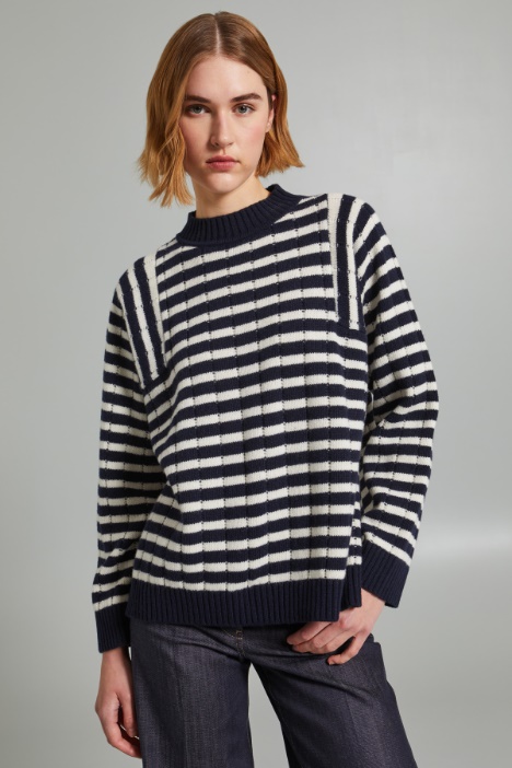 Maglia over con intarsio - Fashion Market