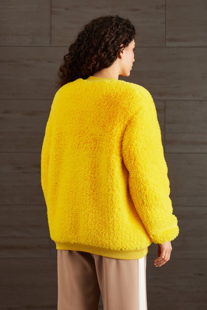 Bomber effetto pelliccia - GIALLO ACCESO - Fashion Market - 4