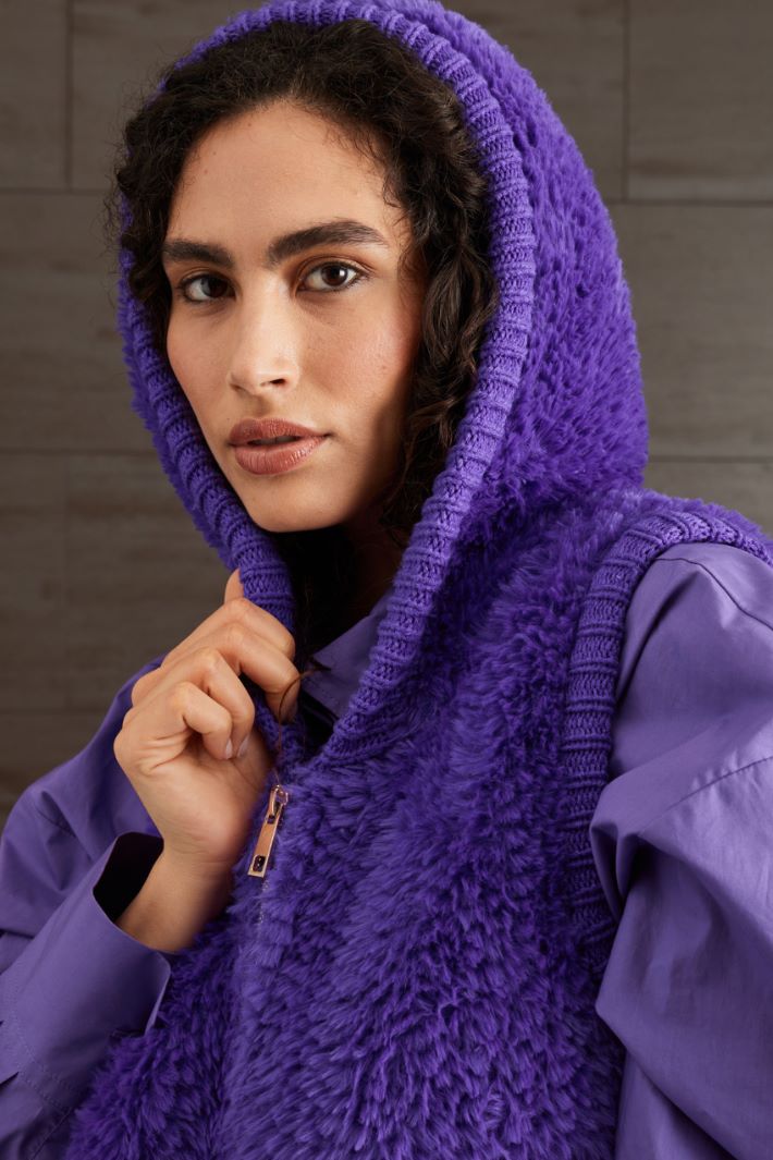 Gilet effetto pelliccia  - VIOLA - Fashion Market - 3